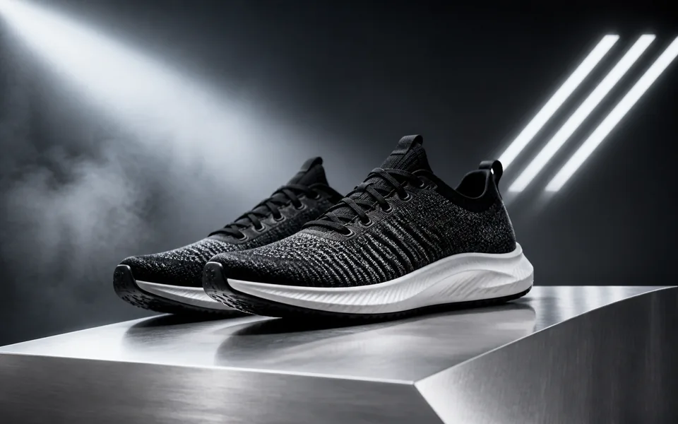Black and silver athletic setting for the Adidas gift card